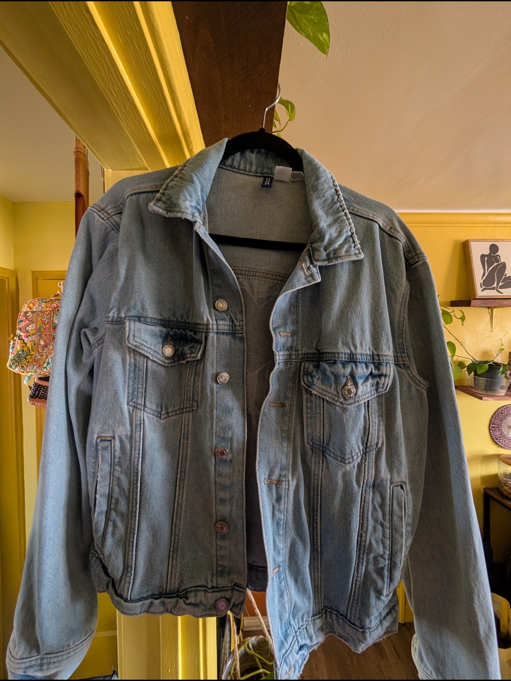 Divided Light Blue Denim Jacket with Casual Fit